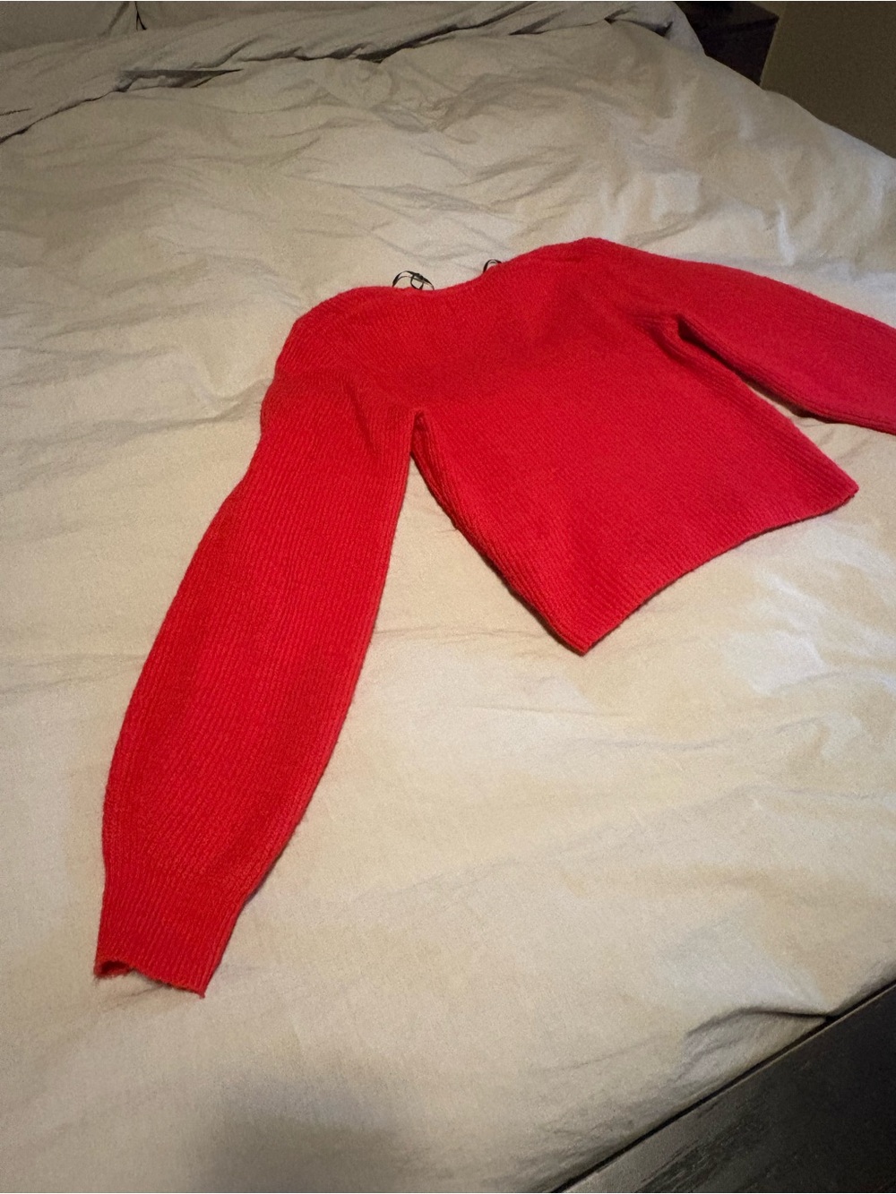 H&M Red Square-Neck Ribbed Knit Sweater - Picture 9 of 10